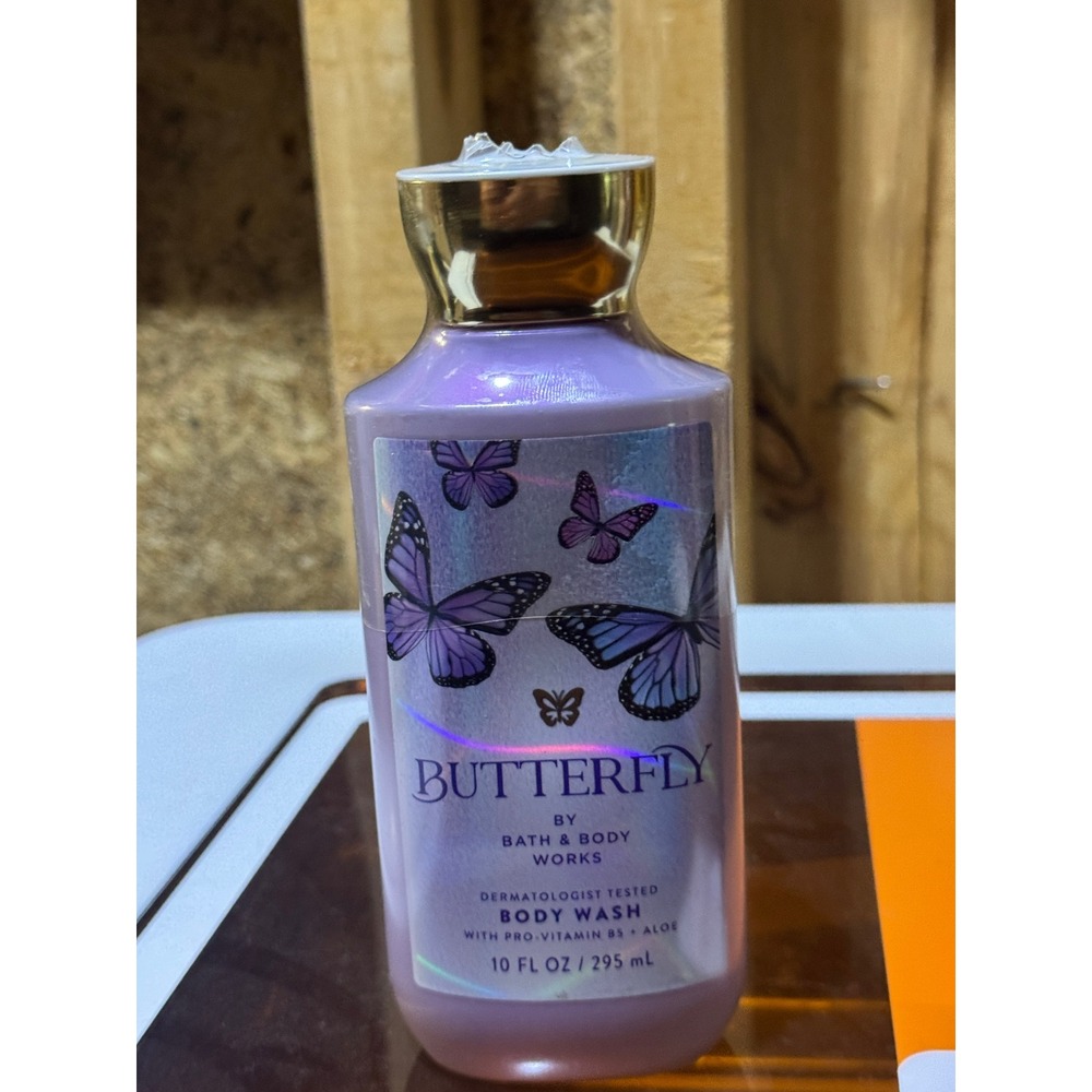 Bath & Body Works Butterfly Body Wash 10 fl oz Raspberry Iris Vanilla New